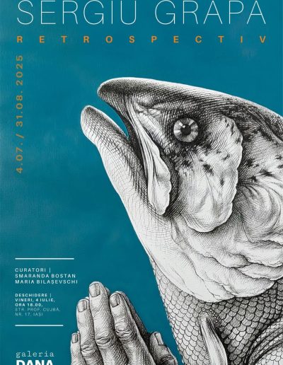 Drawing Sergiu Grapa exhibition Dana Galleries Iasi, summer 2025